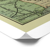 New York Central & Hudson Railroad Map 1876 Poster (Hoek)