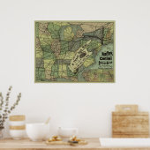New York Central & Hudson River Railroad Map Poster (Keuken)