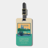 New York Central Park Bank Bagagelabel (Voorkant verticaal)