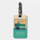 New York Central Park Bank Bagagelabel (Achterkant verticaal)