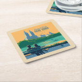 New York Central Park Bank Kartonnen Onderzetters (Schuin)