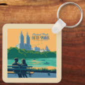 New York Central Park Bank Sleutelhanger (Achterkant)