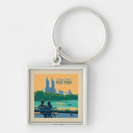 New York Central Park Bank Sleutelhanger (Voorkant)