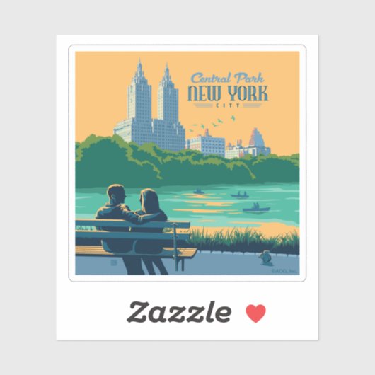 New York Central Park Bank Sticker (Vel)