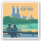 New York Central Park Bank Sticker (Voorkant)