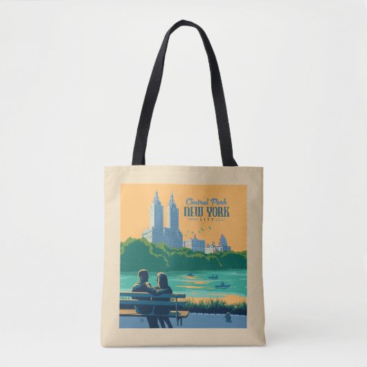 New York Central Park Bank Tote Bag (Voorkant)