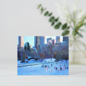 New York Central Park Ice en Winter in Manhattan Briefkaart (Staand voorkant)