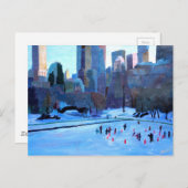 New York Central Park Ice en Winter in Manhattan Briefkaart (Voorkant / Achterkant)
