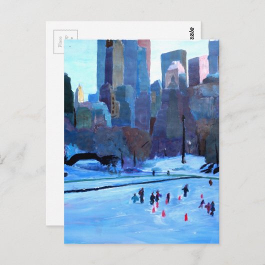 New York Central Park Ice en Winter in Manhattan Briefkaart (Voorkant / Achterkant)