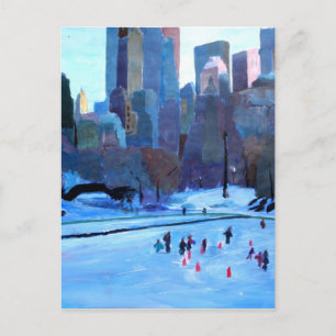 New York Central Park Ice en Winter in Manhattan Briefkaart