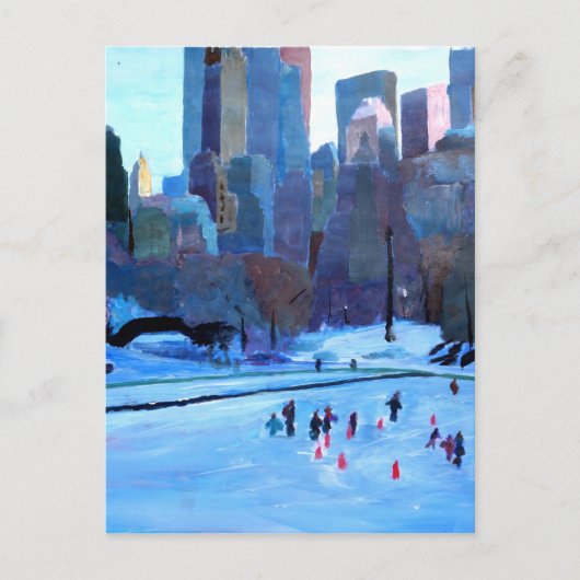 New York Central Park Ice en Winter in Manhattan Briefkaart (Voorkant)