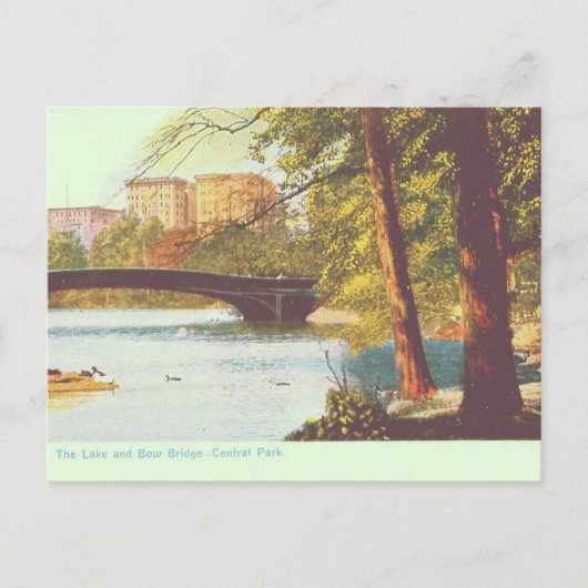 New York, Central Park Lake Briefkaart (Voorkant)