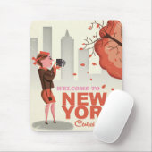 New York Central Park Vintage reisposter Muismat (Met muis)