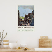 New York Central System Manhattan Skyscraper Poster (Keuken)