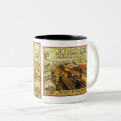 New York Central Tweekleurige Koffiemok (Voorkant rechts)