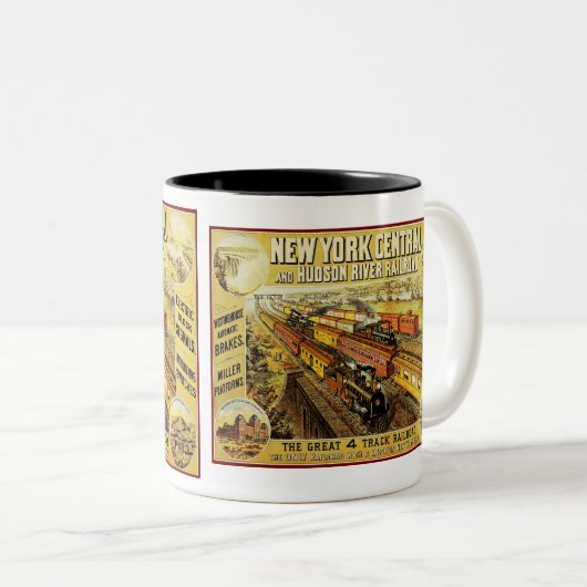 New York Central Tweekleurige Koffiemok (Voorkant rechts)