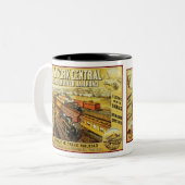 New York Central Tweekleurige Koffiemok (Voorkant links)