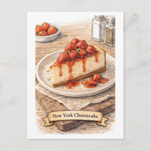 New York Cheesecake (Amerikaanse Eetserie) Briefkaart