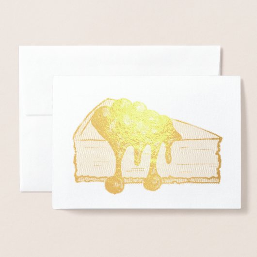 New York Cheesecake Cherry Cheese Cake Slice Food Folie Kaarten (Voorkant met envelop)