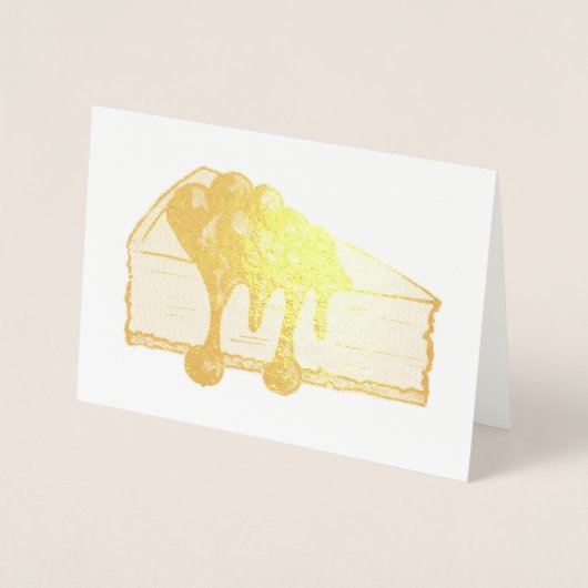 New York Cheesecake Cherry Cheese Cake Slice Food Folie Kaarten (Voorkant)