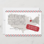 New York Christmas Moving Announcement Holiday Feestdagenkaart (Voorkant)