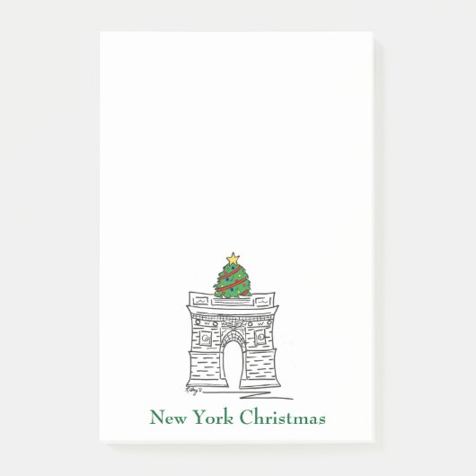 New York Christmas Washington Square Arch Tree Post-it® Notes (Voorkant)