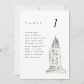 New York Chrysler Gebouw Bruiloft Zitkaarten (Voorkant)