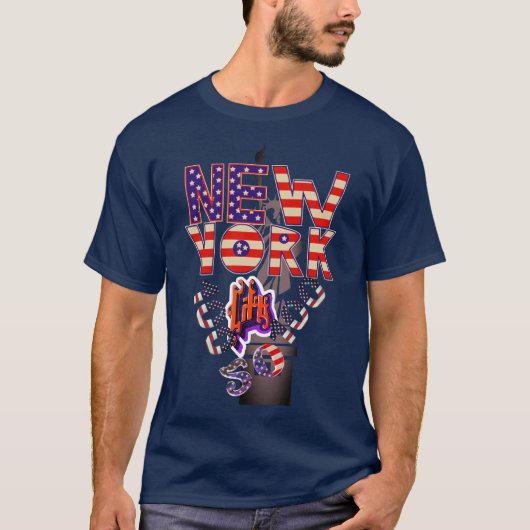 New York City 100 en 50 Lady Liberty T-shirt (Voorkant)