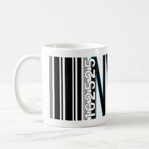 New York City 1625 Barcode Ontwerp Koffiemok