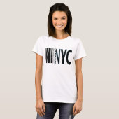 New York City 1625 Barcode Ontwerp T-shirt (Voorkant volledig)
