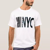New York City 1625 Barcode Ontwerp T-shirt (Voorkant)