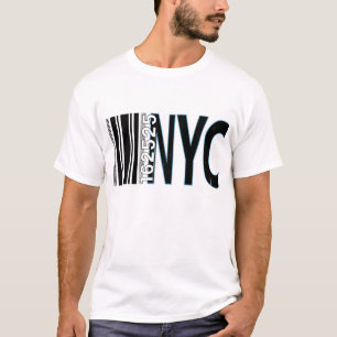 New York City 1625 Barcode Ontwerp T-shirt