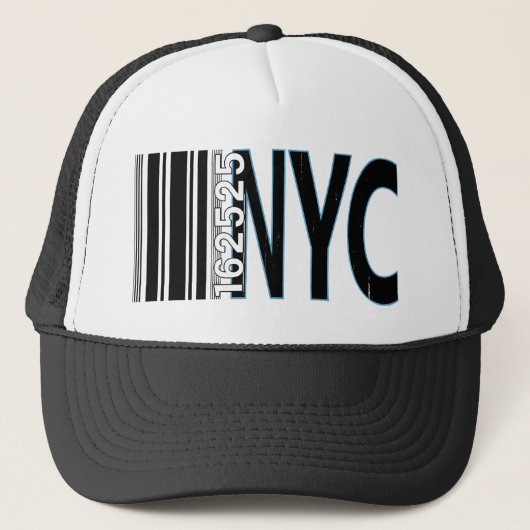 New York City 1625 Barcode Ontwerp Trucker Pet (Voorkant)