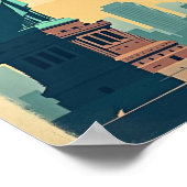 New York City –  16"x12" Art Deco Skyline Poster (Hoek)
