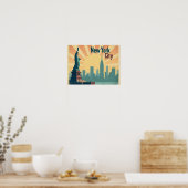 New York City –  16"x12" Art Deco Skyline Poster (Keuken)