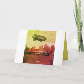 NEW YORK CITY 1930 SKYLINE BLIMP YOUR BIRTHDAY KAART (Achterkant)