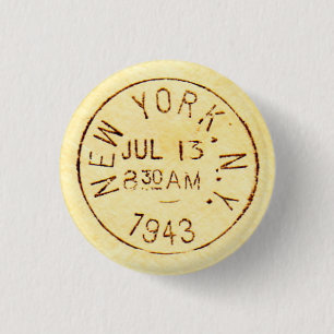 New York City 1943 Ronde Button 3,2 Cm