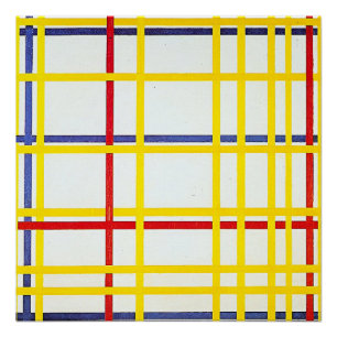 New York City 1 door Piet Mondrian Perfect Poster