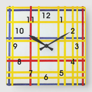 New York City 1 door Piet Mondrian Vierkante Klok