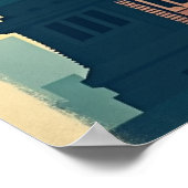 New York City – 30"x20" Art Deco Skyline Poster (Hoek)