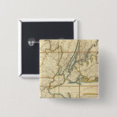 New York City 3 Vierkante Button 5,1 Cm (Voorkant /achterkant)