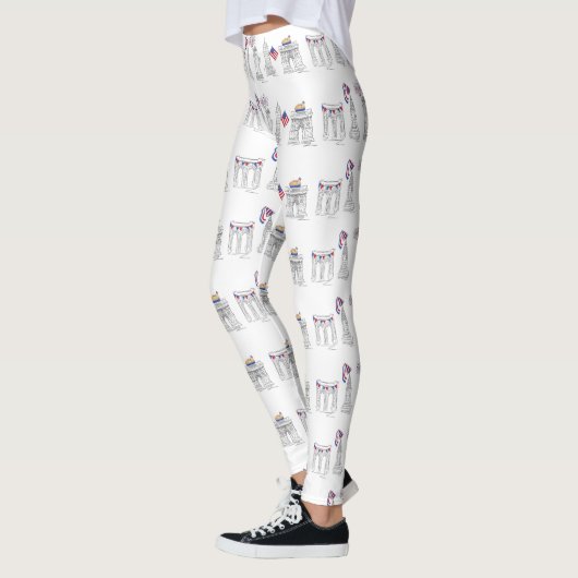 New York City 4 juli Patriotic Brooklyn USA Leggings (Links)