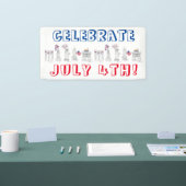 New York City 4 juli vuurwerk NYC Celebrate Spandoek (Beurs)