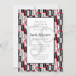 New York City 50th Birthday Party Manhattan Chic Kaart