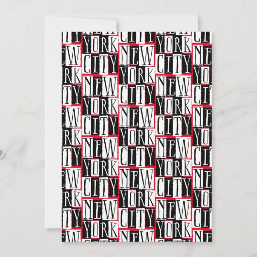 New York City 50th Birthday Party Manhattan Chic Kaart (Achterkant)