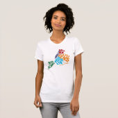 New York City 5 Boroughs Calligram Map T-shirt (Voorkant volledig)