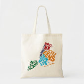 New York City 5 Boroughs Calligram Map Tote Bag (Voorkant)