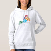 New York City 5 Boroughs Word Art Map Hoodie (Voorkant)
