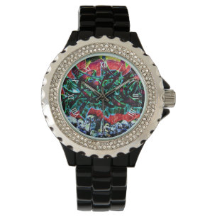 New York City 5 Points Skulls Graffiti Horloge