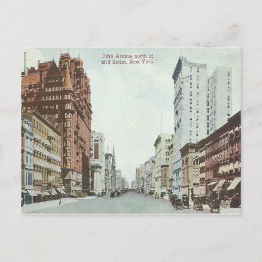  New York City 5th Avenue Briefkaart (Voorkant)